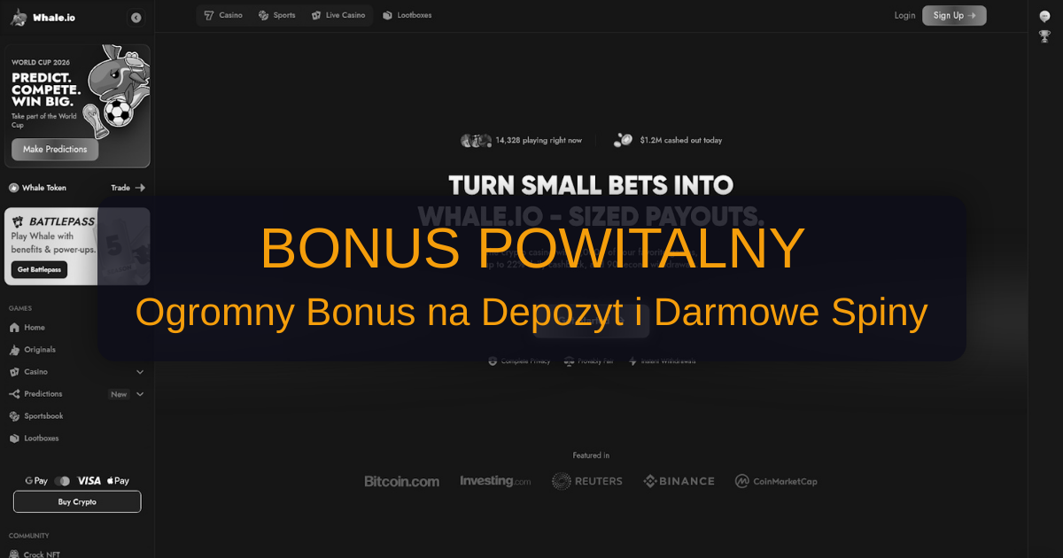 Whale Casino welcome bonus